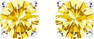 Haus of Brilliance 14K Gold 1 1/2 Cttw Lab Grown Yellow Diamond Solitaire Stud Earrings
