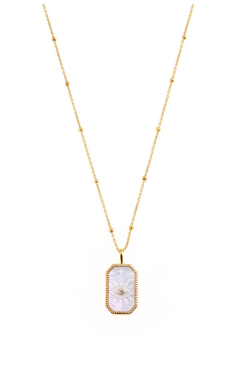 Arte Nova Jewellery Nish - Eye Necklace, Main, color, Silver Gold Plated