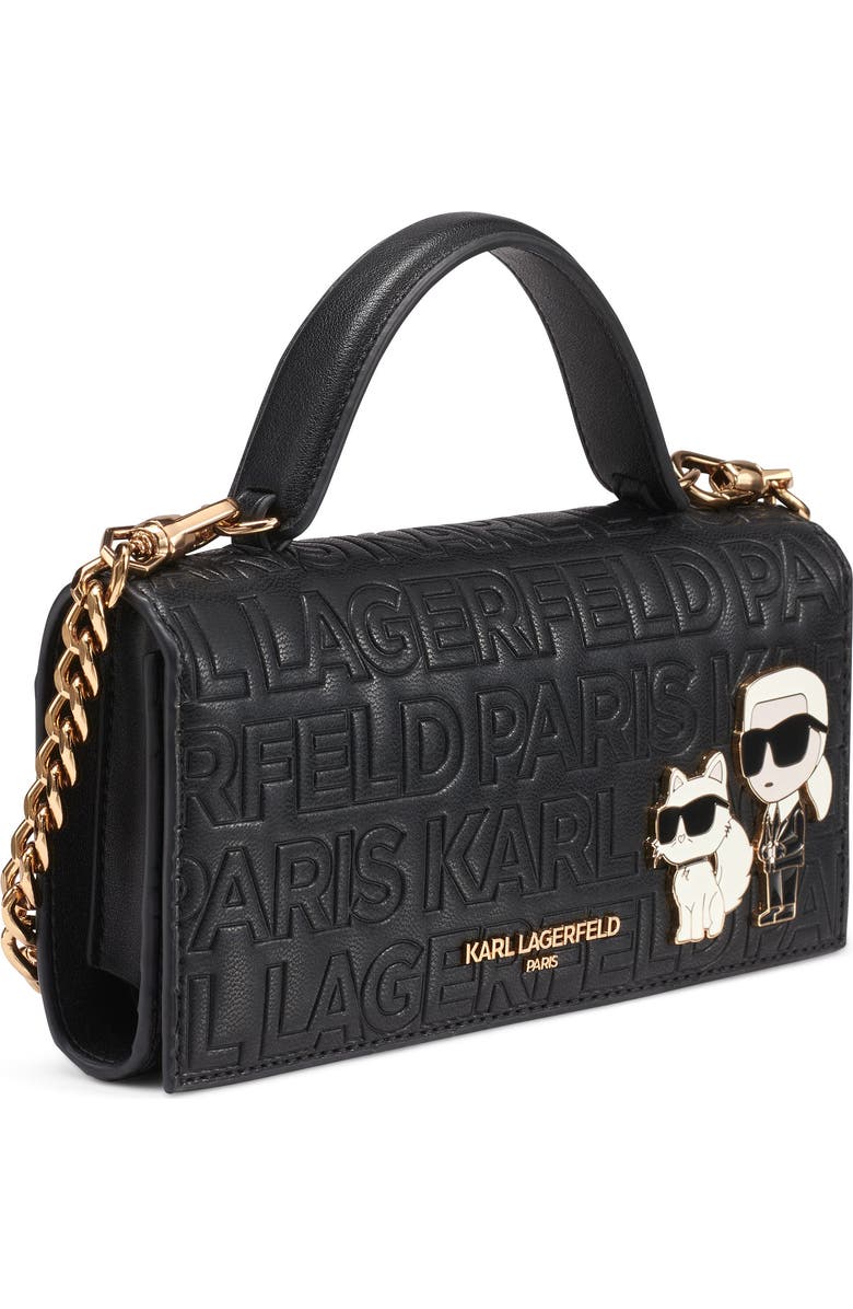 KARL LAGERFELD PARIS Meribel Wallet, Alternate, color, Black/Gold
