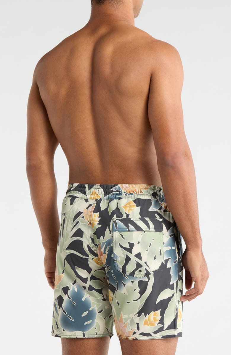 Volcom Watersides Swim Trunks, Alternate, color, Black