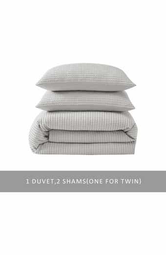 Kenneth Cole Solid Waffle Duvet Cover Set