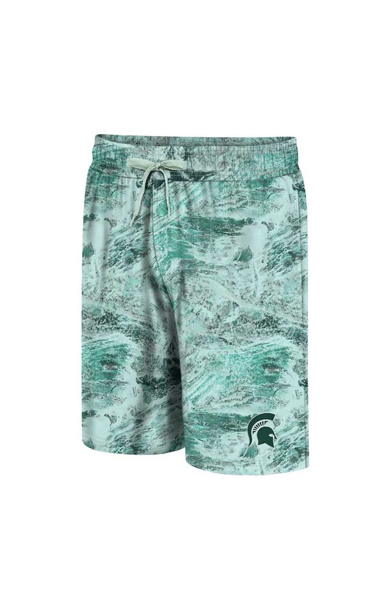 COLOSSEUM Men's Colosseum Green Michigan State Spartans Realtree Aspect Ohana Swim Shorts, Alternate, color, 