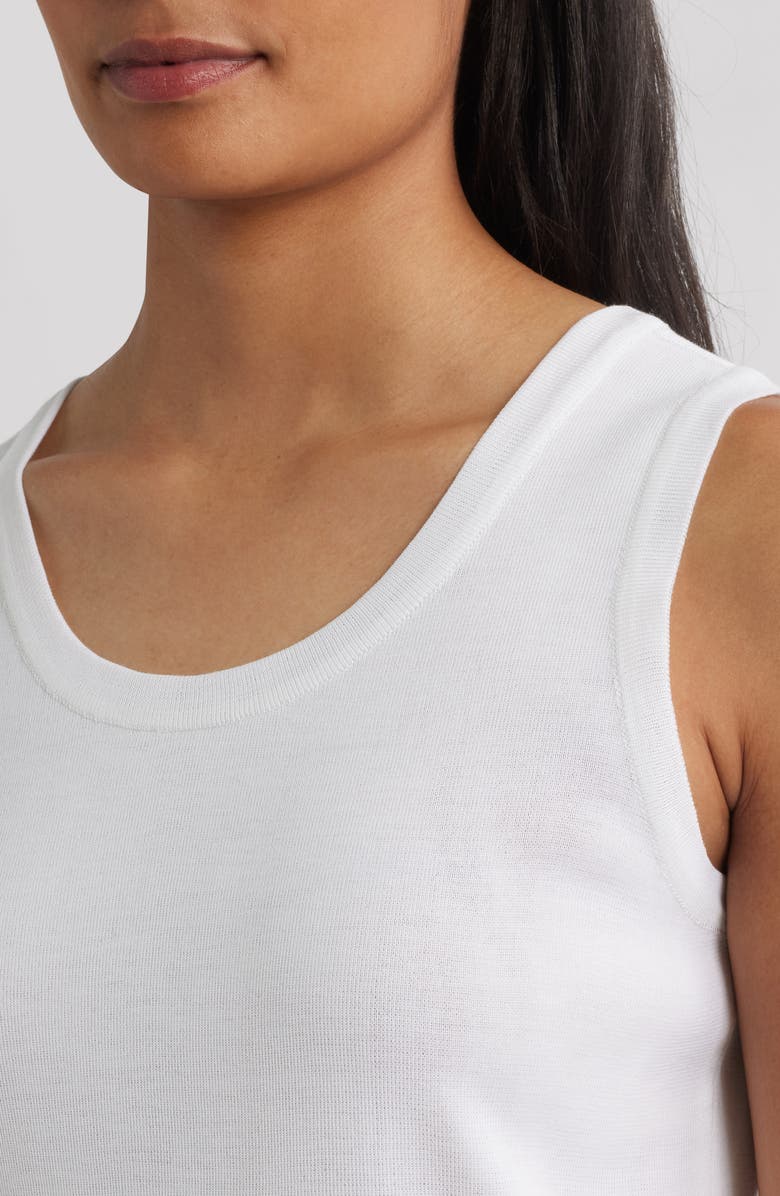 Misook Scoop Neck Tank, Alternate, color, Wht