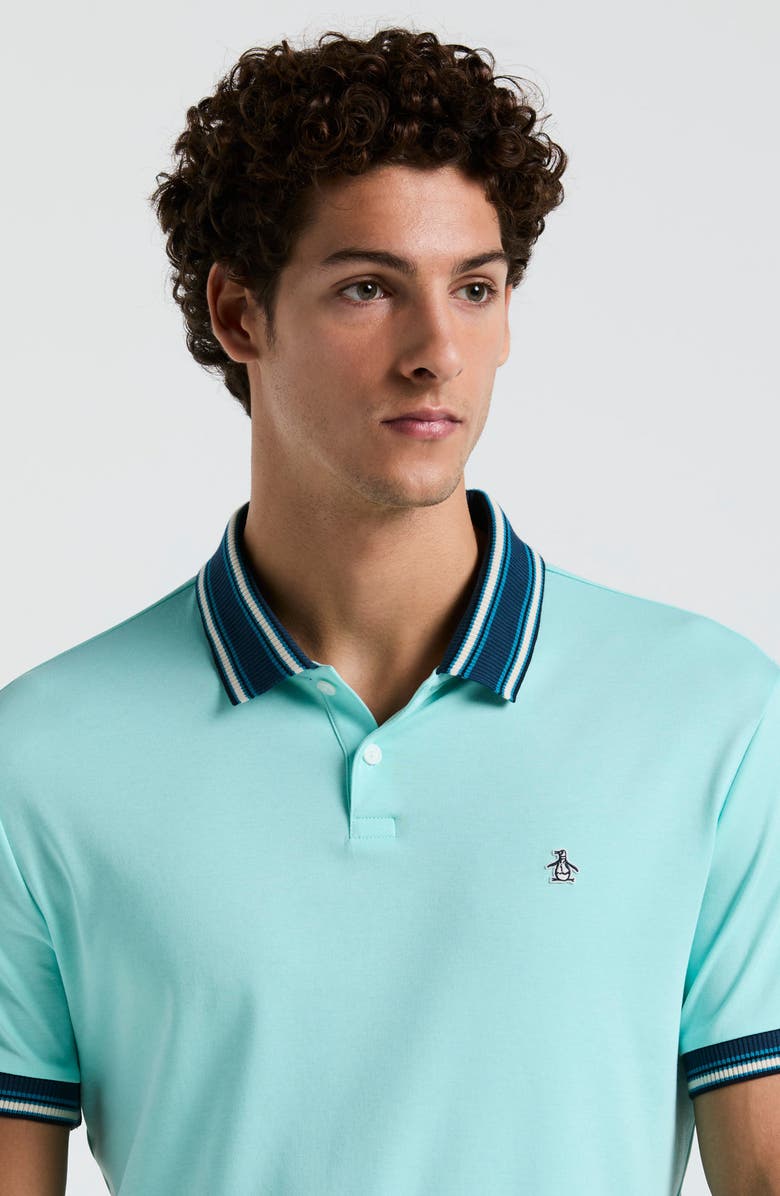 Original Penguin Novelty Cotton Interlock Polo, Alternate, color, Blue Tint