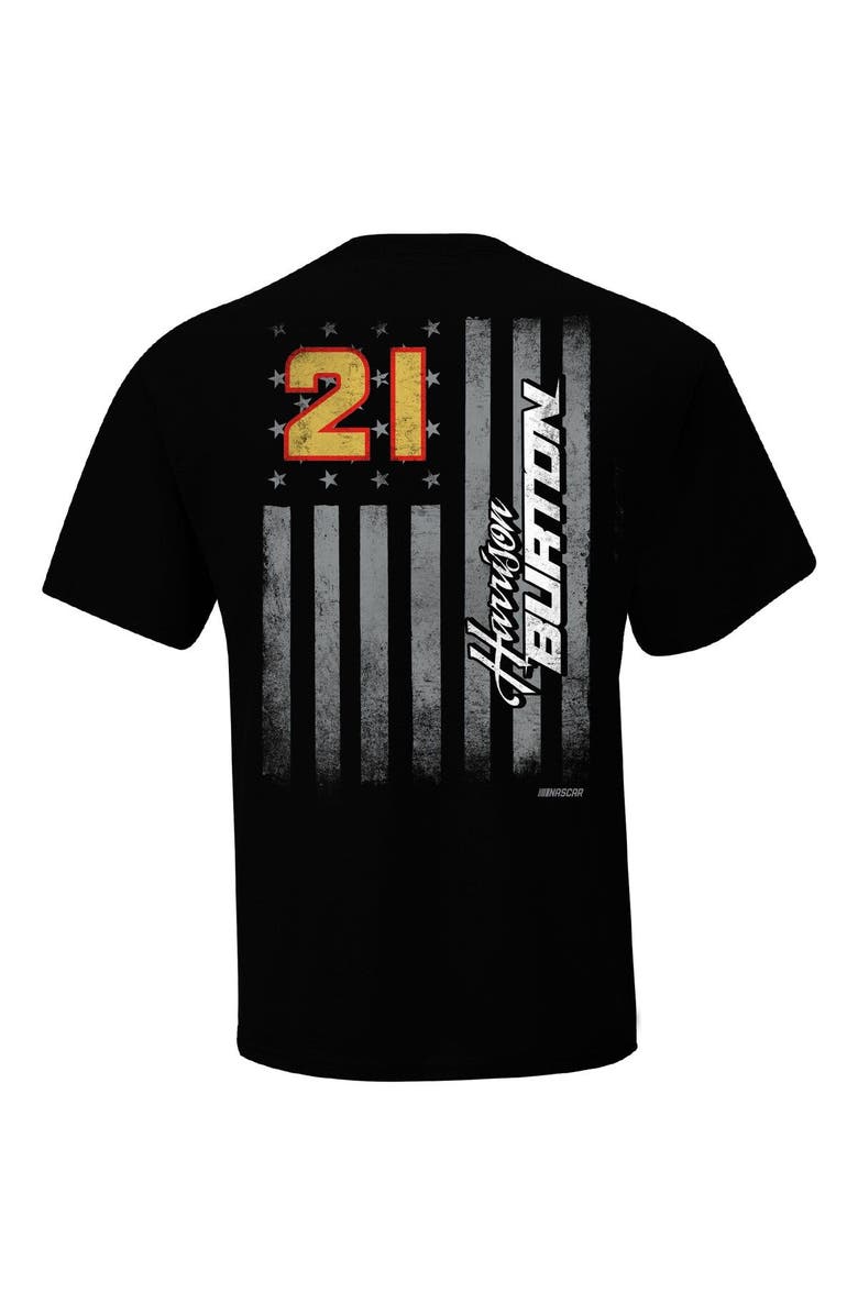 CHECKERED FLAG Men's Checkered Flag Black Harrison Burton Exclusive Tonal Flag T-Shirt, Alternate, color, Black
