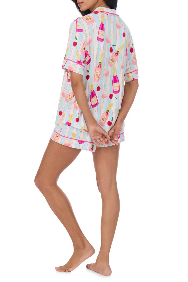 Print Boxer Pajamas, Alternate, color, BLUE STP