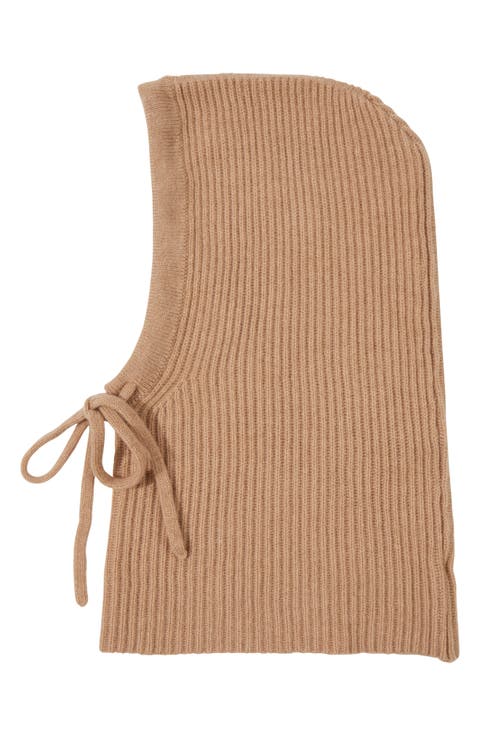 Cashmere Rib Knit Hood