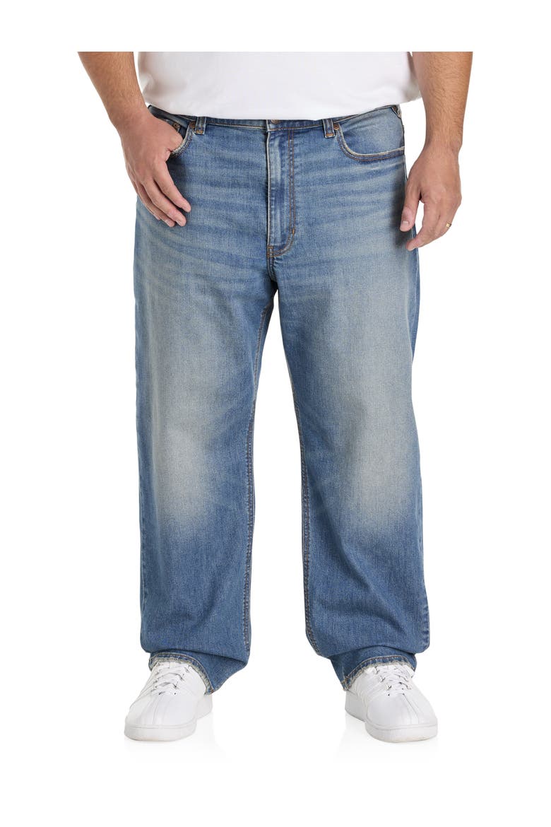 Big & Tall Relaxed-Fit Stretch Jeans, Alternate, color, DIRTY SECRETS