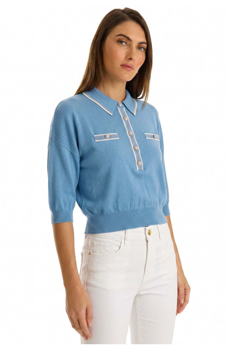 The Noli Shop Bobbi Polo Shirt, Alternate, color, Serene Blue