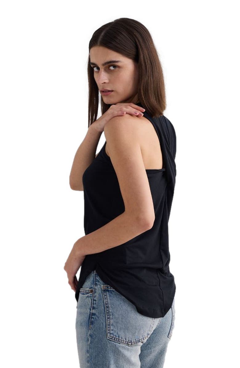 Reistor Drawstring Short T-shirt Dress in Black, Alternate, color, Black