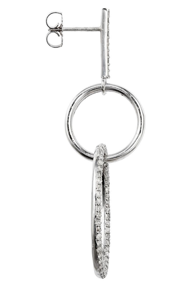 Two Link Drop Earrings, Alternate, color, SILVER