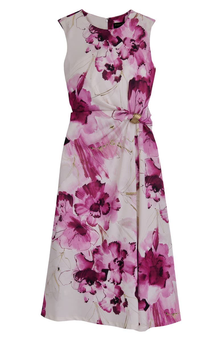 Donna Karan New York Floral Print Sleeveless Midi Dress, Alternate, color,