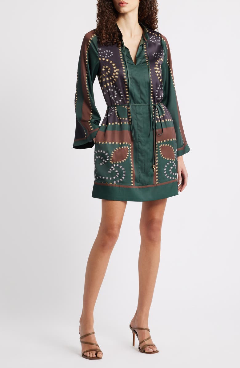 CIEBON Timber Long Sleeve Dress, Main, color, Green Multi