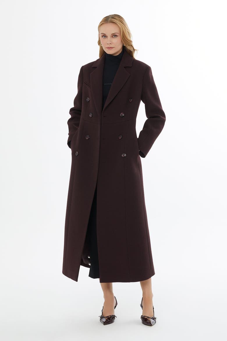 Long Coat with Back Vent and Notch Lapel, Main, color, Red