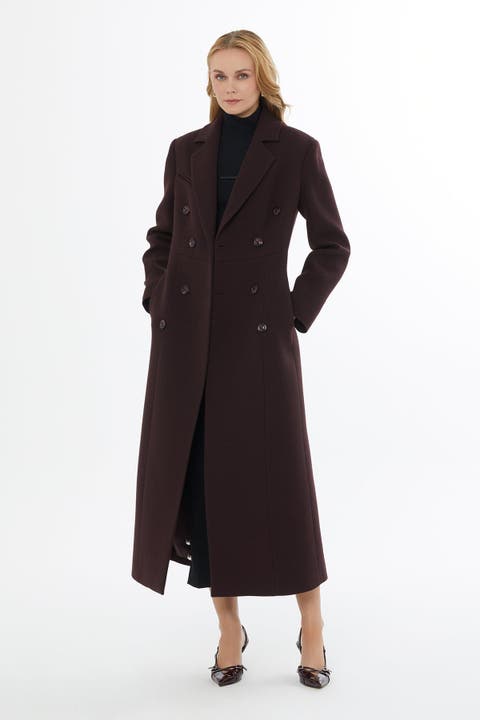 Long Coat with Back Vent and Notch Lapel
