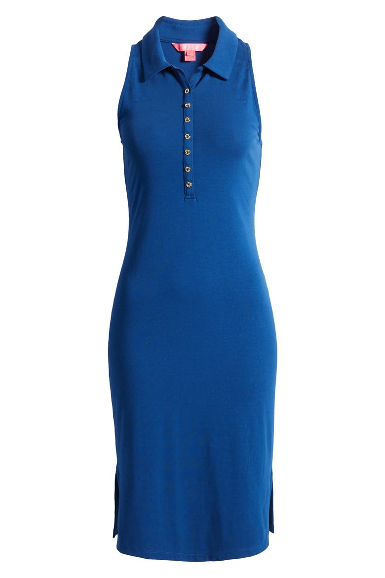 Reema Sleeveless Polo Dress, Alternate, color, AEGEAN NAVY