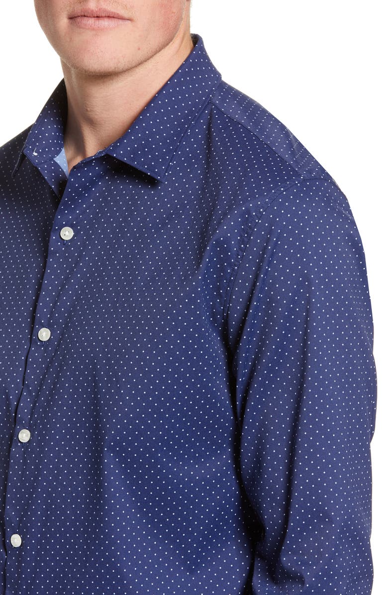 Bonobos Slim Fit Dot Tech Shirt, Alternate, color,