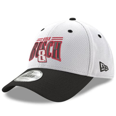 Men's New Era White/Black Kyle Busch 9FORTY Adjustable Arch Hat