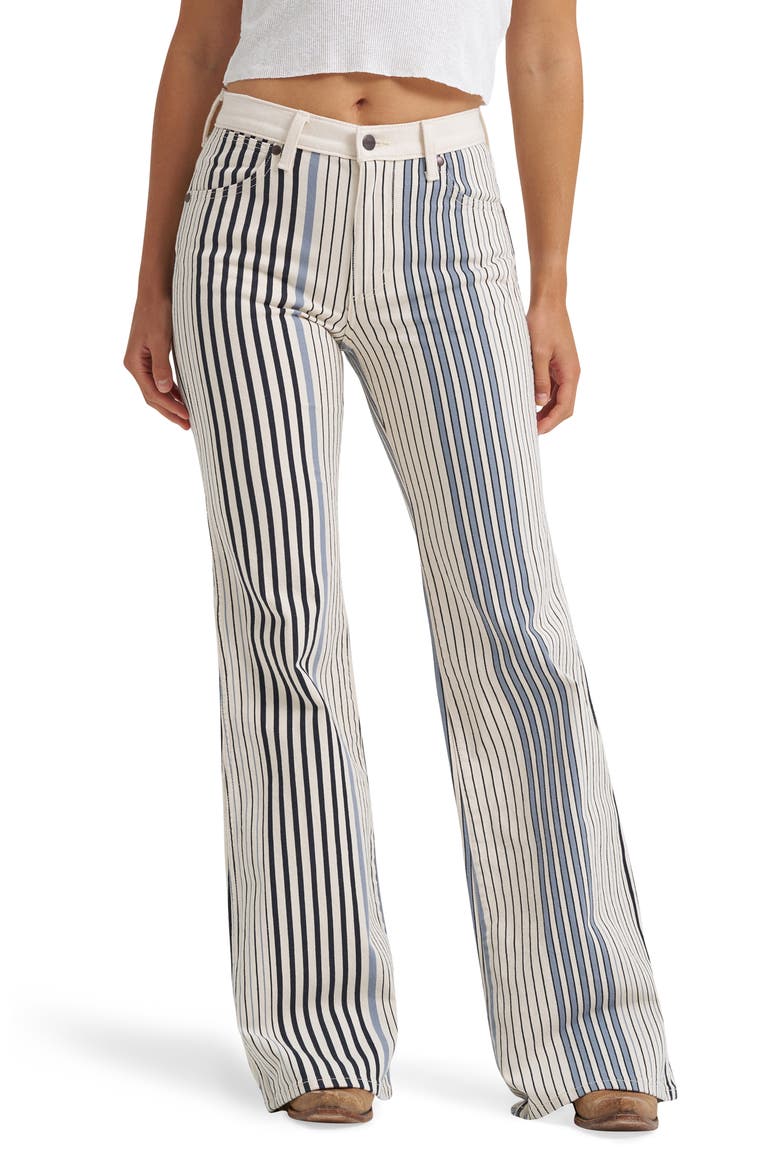 Western Wide Leg Jeans, Main, color, MULTI BLUE STRIPE