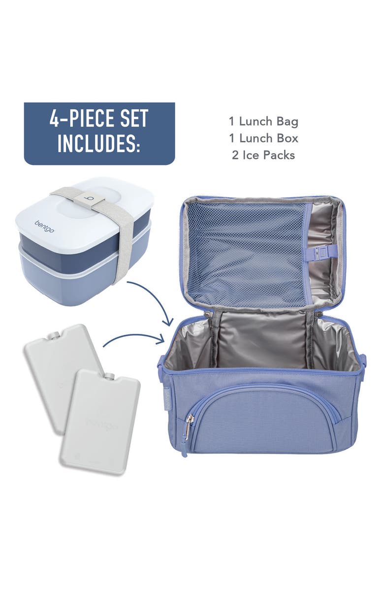 BENTGO Deluxe Lunch 4-Piece Set, Alternate, color, Slate