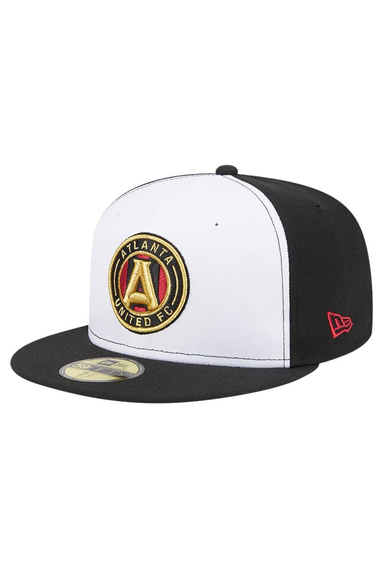 Men's New Era White/Black Atlanta United FC 2024 Kick Off Collection 59FIFTY Fitted Hat, Alternate, color, White