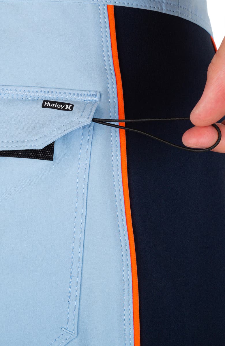 Hurley Phantom Fastlane Board Shorts, Alternate, color, Psychic Blue/ White