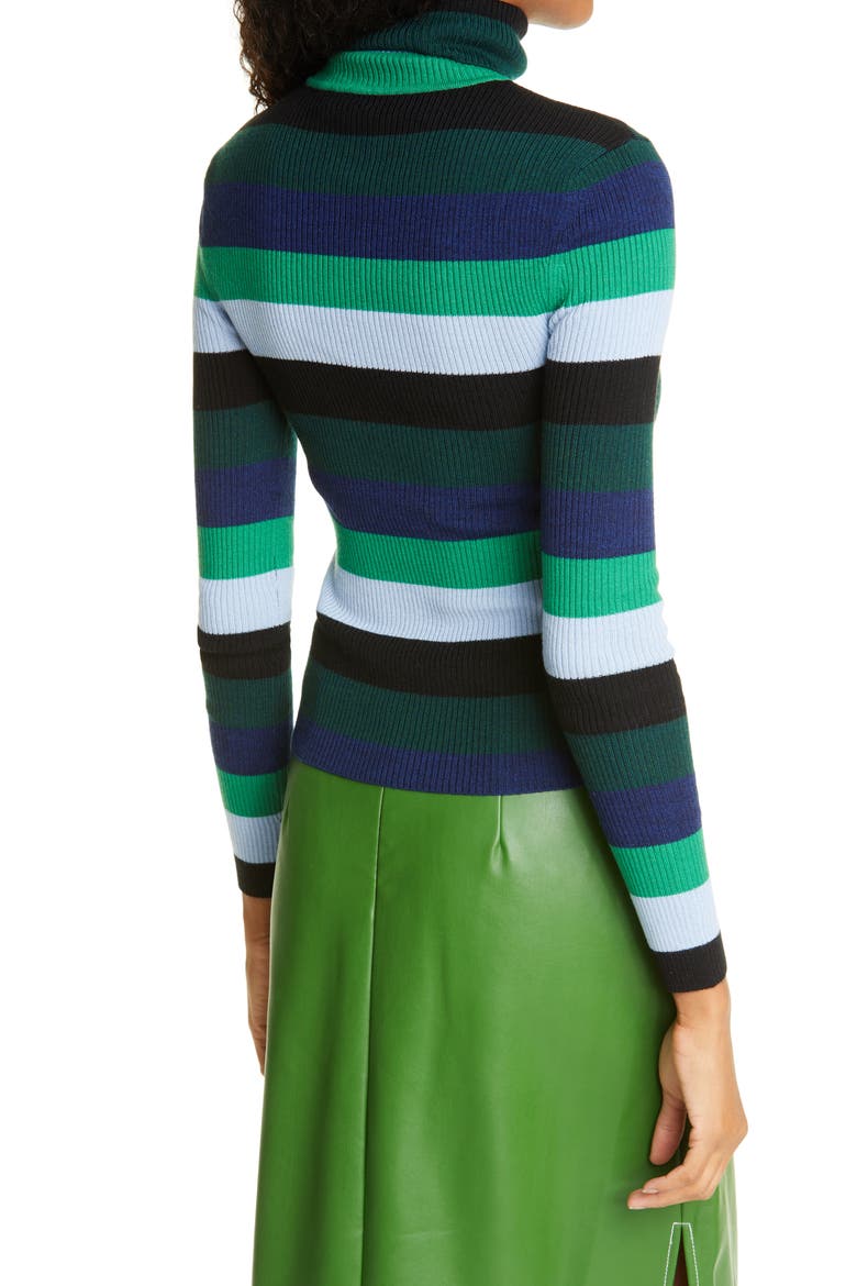 Ken Stripe Merino Wool Blend Turtleneck, Alternate, color, NAVY MULTI