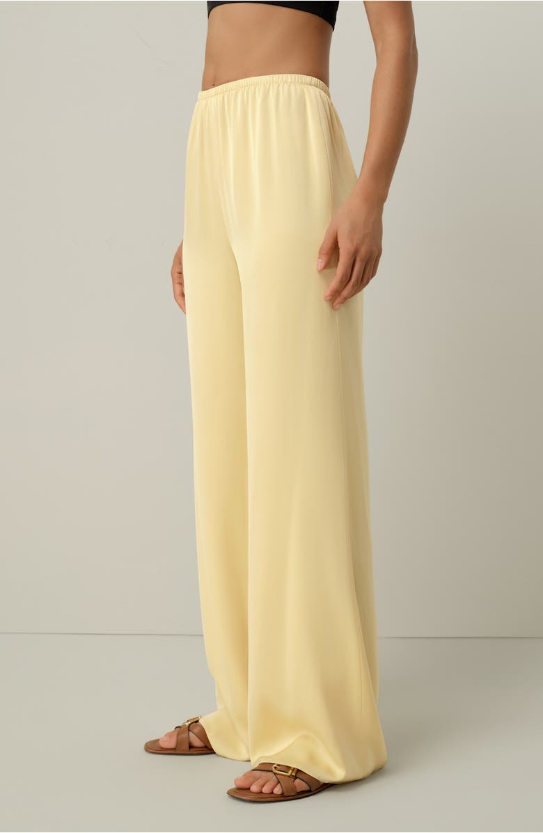 Lilysilk Stretch Silk Georgette Straight-Leg Pant, Alternate, color, Butter