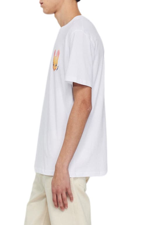 Sandro Rabbit Cotton Graphic Logo Tee In White
