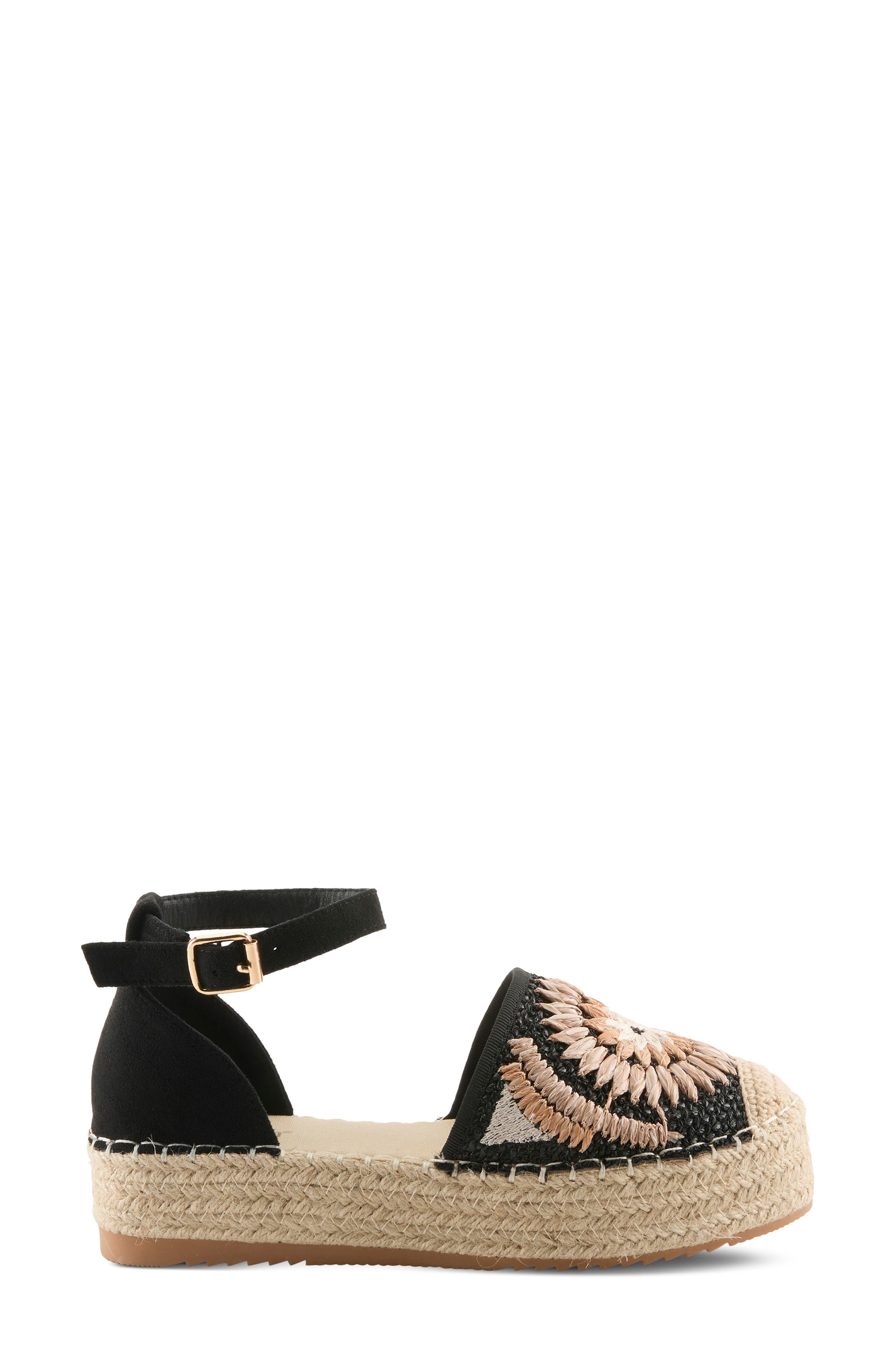 AZURA BY SPRING STEP Endless Luv Espadrille Platform Sandal, Alternate, color, Black Multi