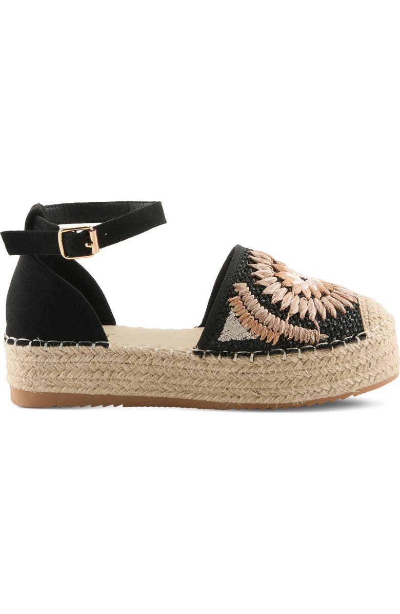 AZURA BY SPRING STEP Endless Luv Espadrille Platform Sandal, Alternate, color, Black Multi