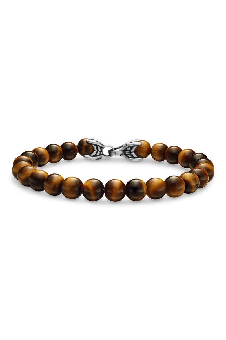 Men's Spiritual Beads Bracelet, Main, color, TIGER EYE
