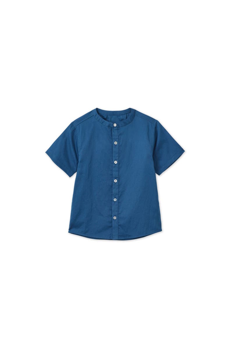 Vild House of Little SS Organic Cotton Woven Shirt, Main, color, Navy Blue