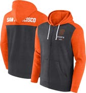 FANATICS Men's Fanatics Branded Heathered Charcoal/Heathered Orange San Francisco Giants Blown Away Full-Zip Hoodie