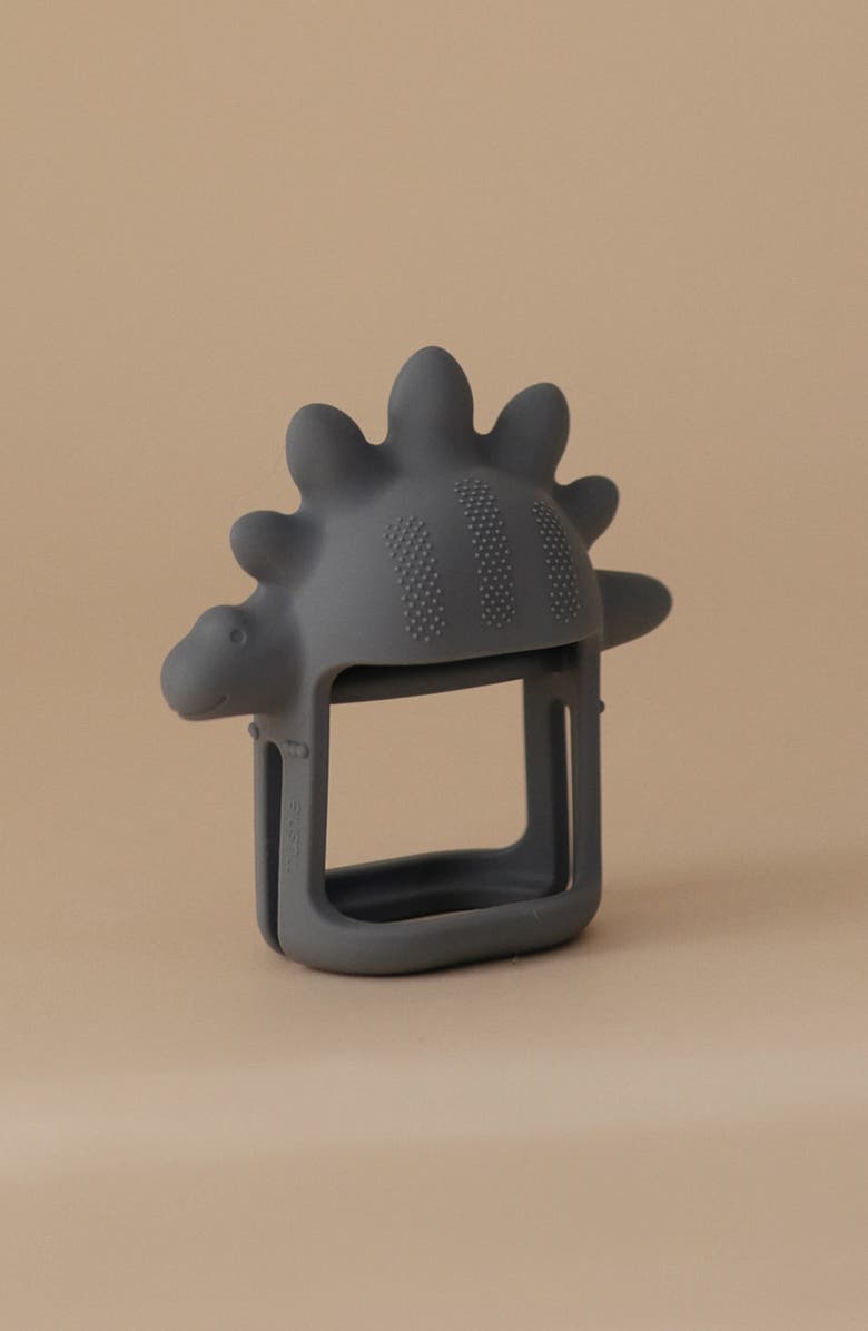 Mushie No-Drop Dino Teether Toy, Alternate, color, Tradewinds