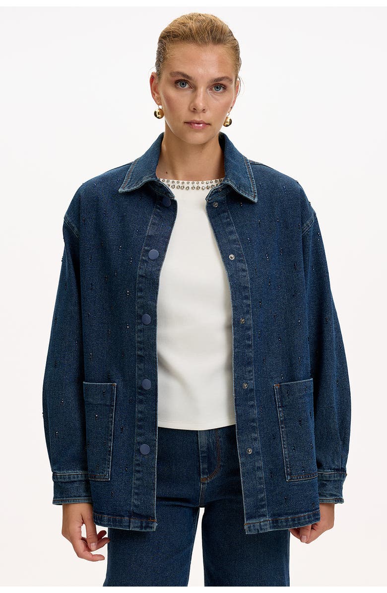 Exquise Jazmyne Denim Jacket, Alternate, color, Indigo