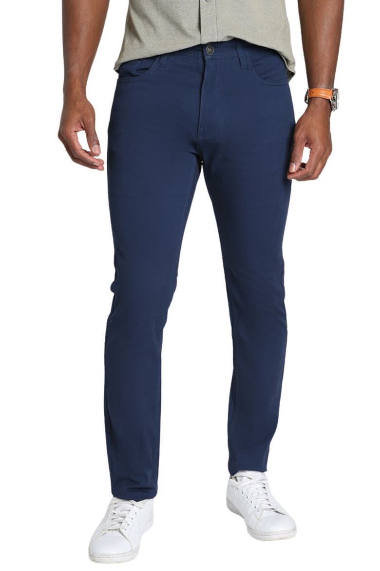 Straight Leg Stretch 5-Pocket Pants, Main, color, NAVY