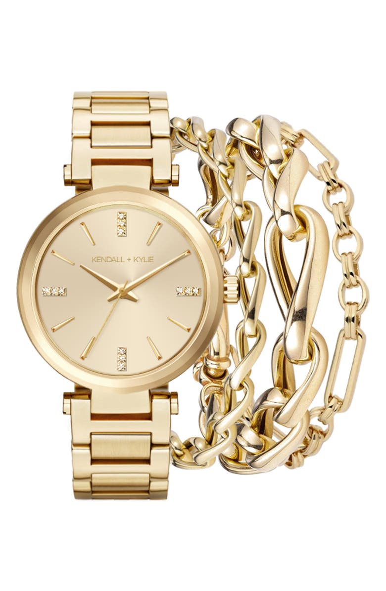 KENDALL + KYLIE Women's Kendall + Kylie Bracelet & Watch Set, 38mm, Main, color, 