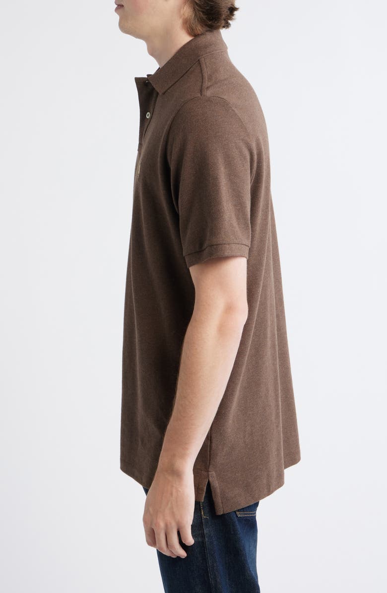 Polo Ralph Lauren The Iconic Cotton Mesh Polo, Alternate, color, Nutmeg Brown Heather