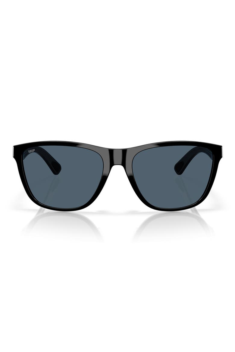 Corrientes 57mm Sunglasses, Main, color, BLACK / GRAY