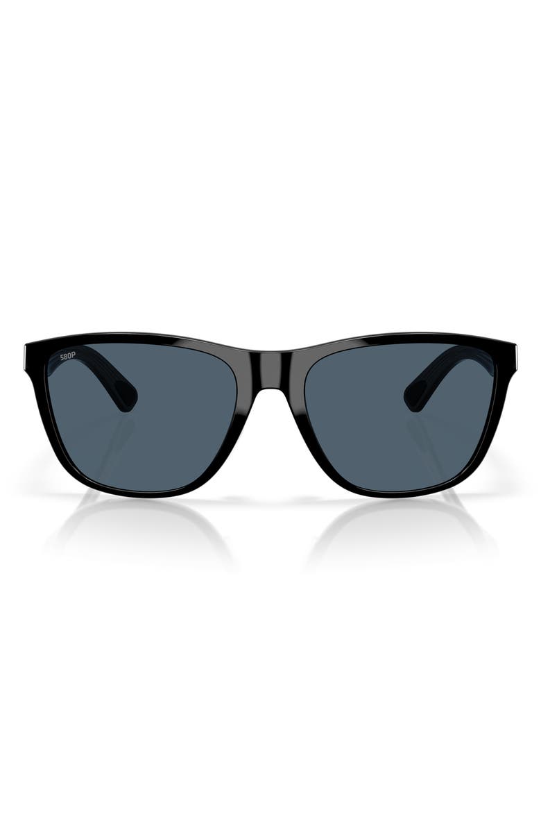 Costa Del Mar Corrientes 57mm Sunglasses, Main, color, Black / Gray