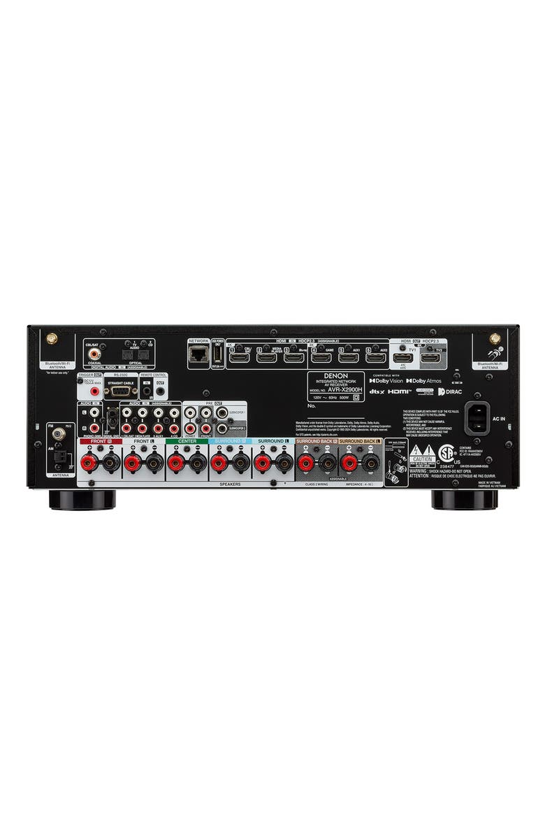 Denon AVR-X2900H 7.2 Channel 8K Home Theater Receiver with Dolby Atmos & HEOS Built-In, Alternate, color, Black
