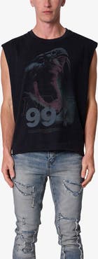 mnml Snake Venom Sleeveless Graphic Cutoff T-Shirt