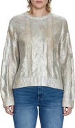 Pistola Everly Foil Accent Cotton Crewneck Sweater