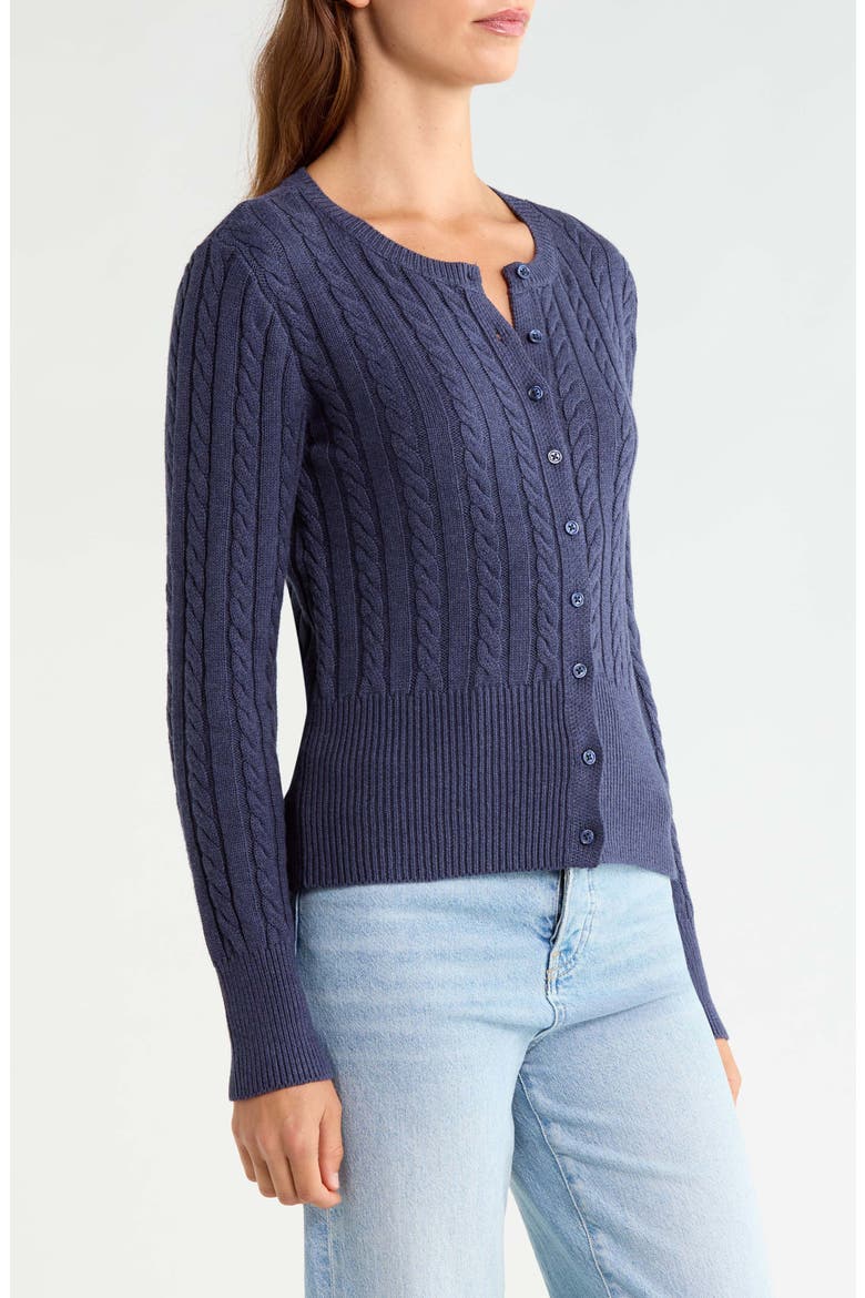 Cloud Soft Cable Stitch Cardigan, Alternate, color, OVERTURE HEATHER