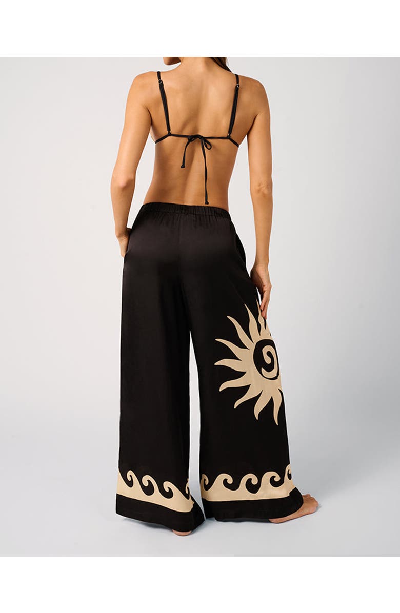 WeWoreWhat Beach Pants, Alternate, color, Black/Off White