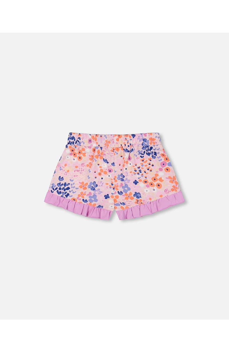 Deux par Deux Girl's Organic Cotton Short Lavender Printed Fields Flowers, Alternate, color,