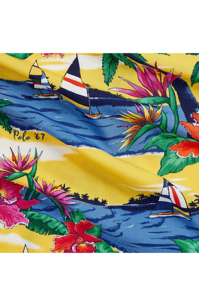 Polo Ralph Lauren Sailboat Print Camp Shirt, Alternate, color, 6324 Club Sail