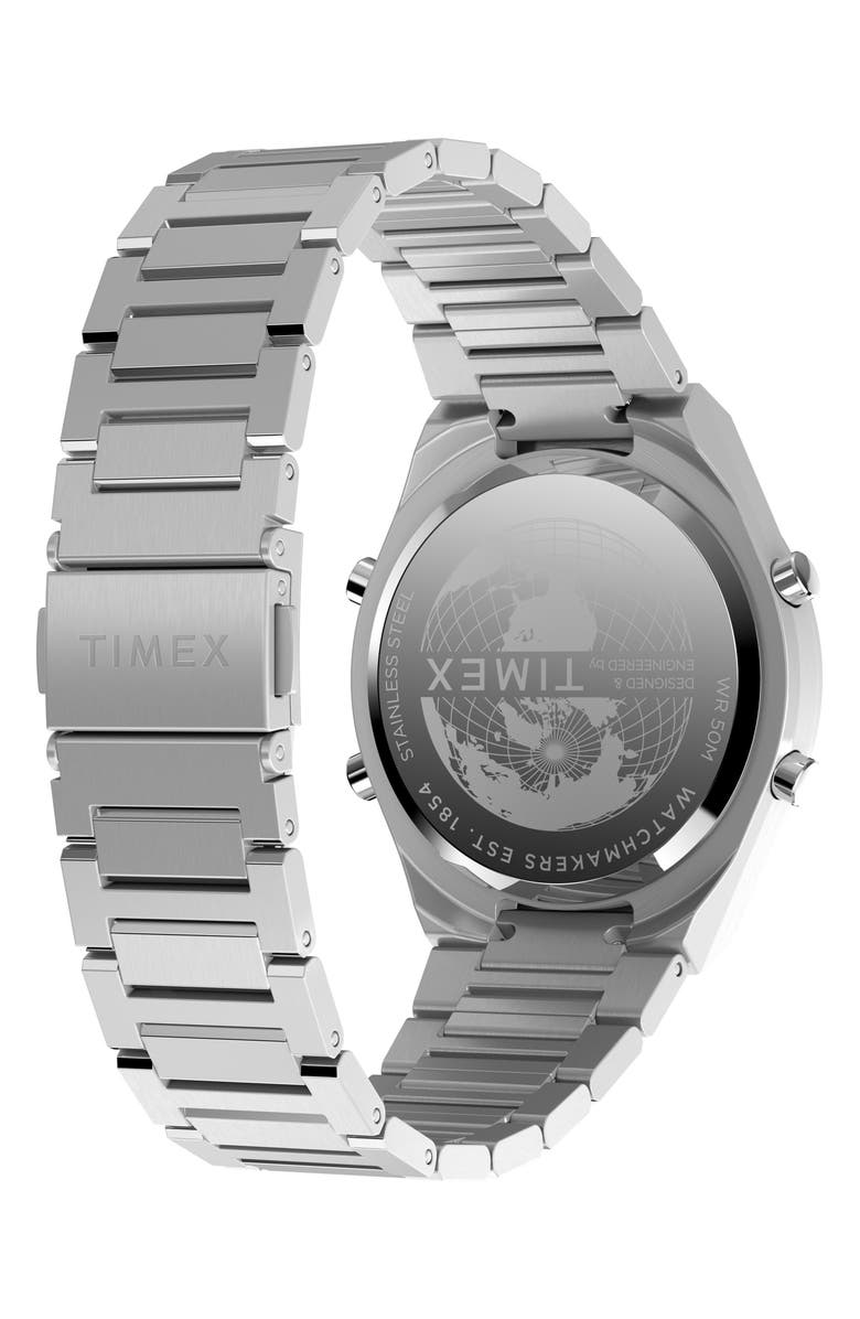 Timex<sup>®</sup> Q Timex Continental Q80 Digital Bracelet Watch, 39mm, Alternate, color, Silver