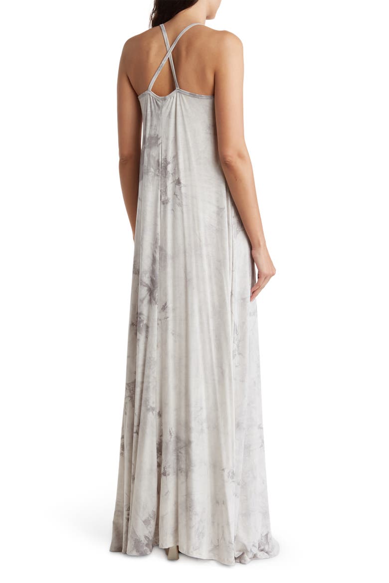 Tie Dye Maxi Tank Dress, Alternate, color, SILVER SPLOTCH TIE DYE